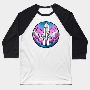 Transgender Pride Rocket Baseball T-Shirt